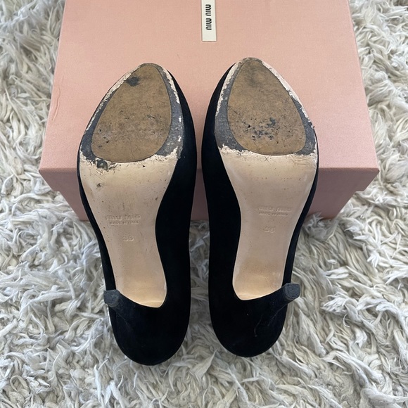 Miu Miu Black Suede Pumps - 36 - Picture 6 of 6